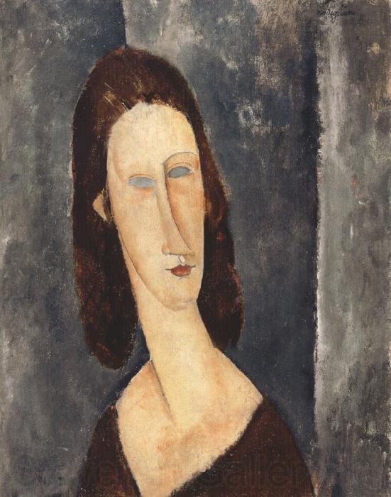 Amedeo Modigliani Blue Eyes or Portrait of Madame Jeanne Hebuterne (mk39) France oil painting art
